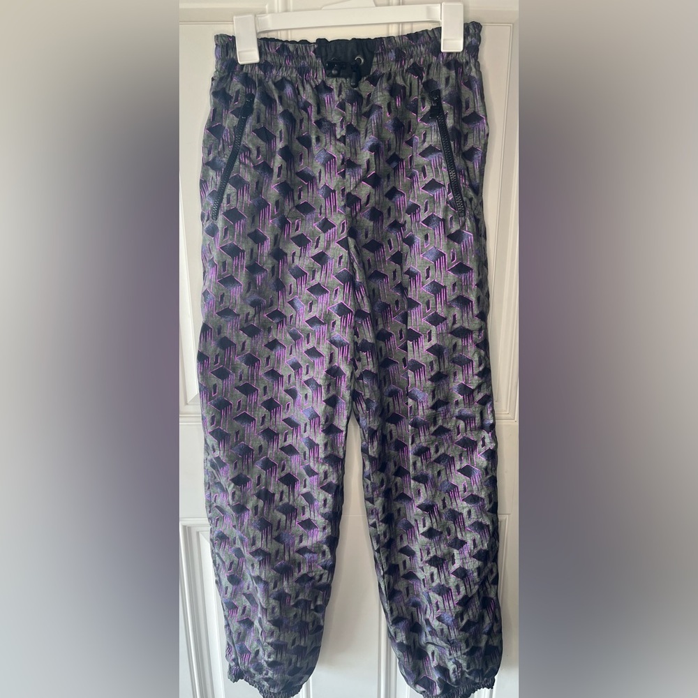 VTG ski snow pants Steinebronn size 8 women’s zip pockets in purple black